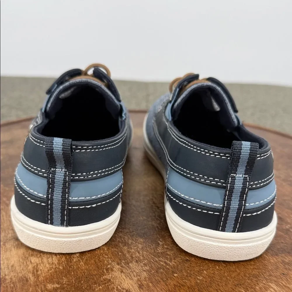 Children's Place Shoes Boys 4 Blue Canvas Boat Shoes Moccasin Loafers Dress